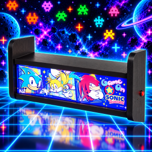 Estantería Sonic Arcade en el Espacio Neon